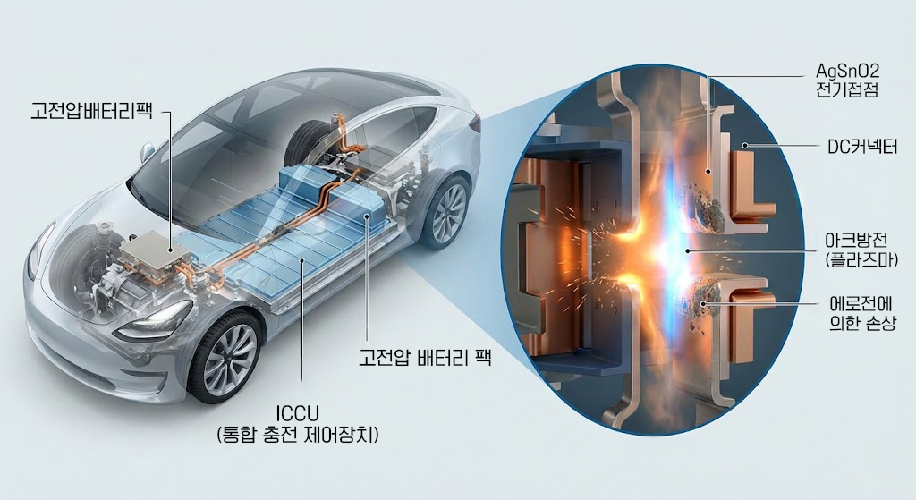 EV 고전압 컨택터 DC 전기접점